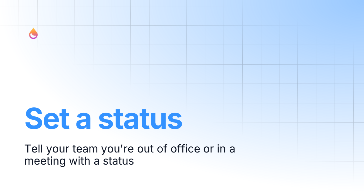 Set a status | Glue Guide