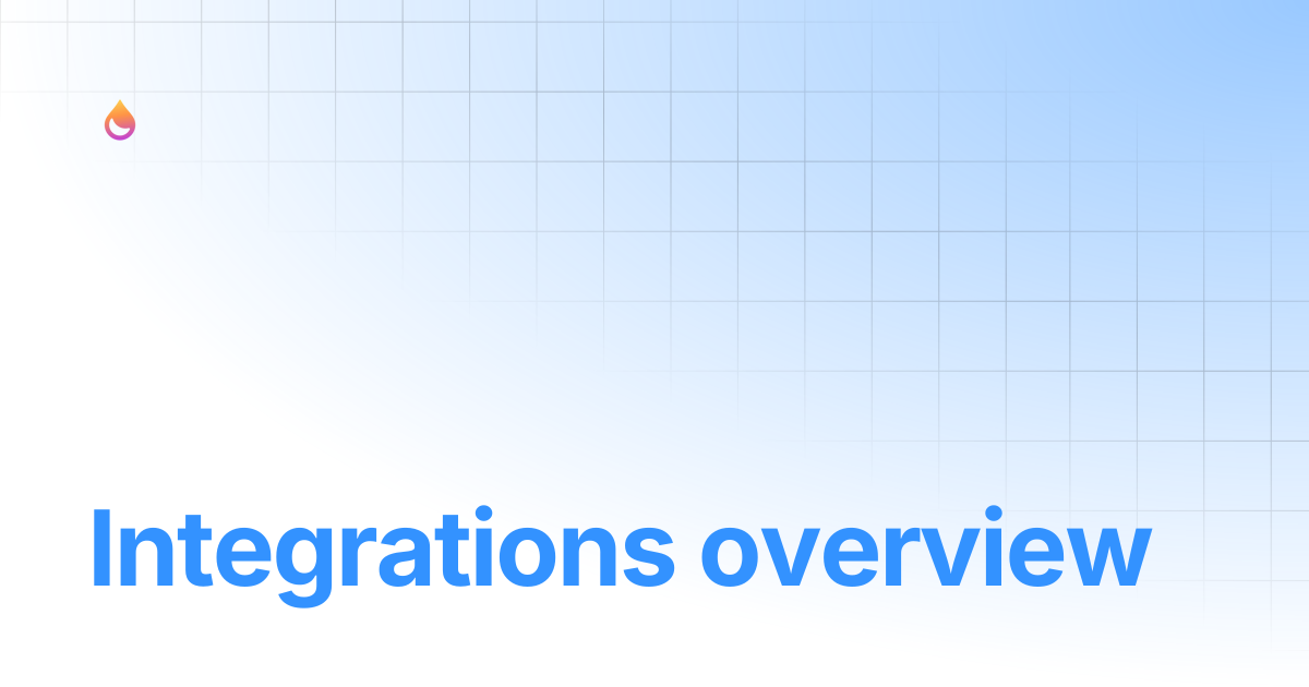 Integrations Overview | Glue Guide